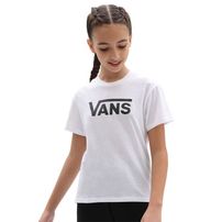 Kinder T-shirt Vans  FLYING V CREW GIRLS WHITE