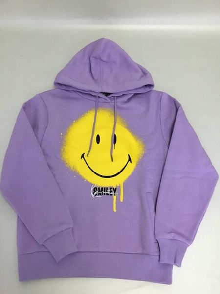 WMNS Sweatshirt Karl Kani Small Signature Spray Smiley Loose Fit Hoodie light purple