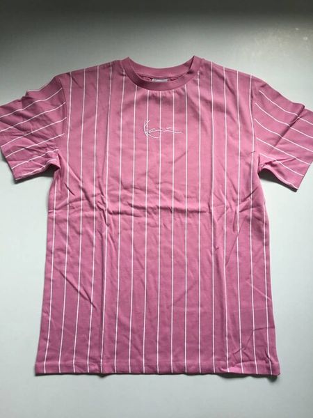 WMNS T-shirt Karl Kani Small Signature Essential Pinstripe Os Tee pink