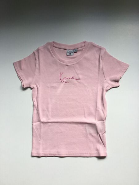 WMNS T-shirt Karl Kani Small Signature Tight Rib Tee pink